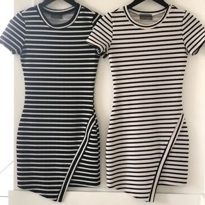 2 for $35 Never worn stripped white/black dress
